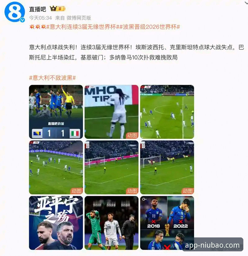 意大利世界杯之殇深度评测：从波黑点球失利看足球王朝的黄昏与体育平台的价值